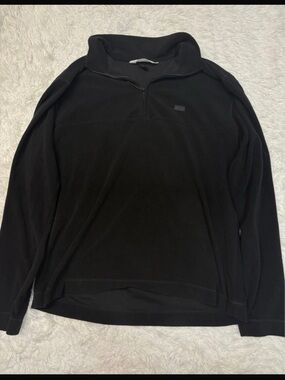 Rains Men's Addis Black Quarter-Zip Sweater Pullover